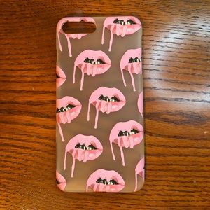 Pink Kylie Jenner lips iPhone 7/8 plus case